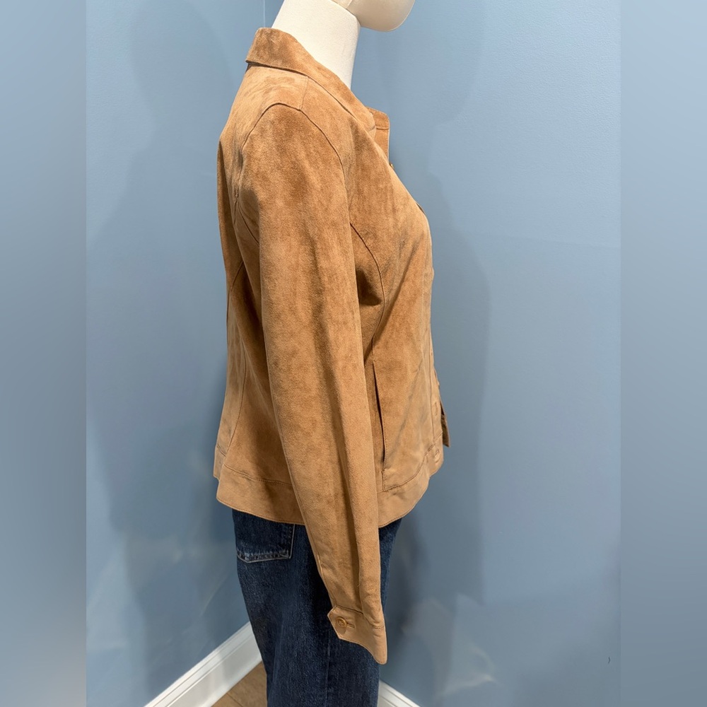 Isaac Mizrahi for Target Genuine Leather Suede Jacket Tan Size M - Picture 3 of 7
